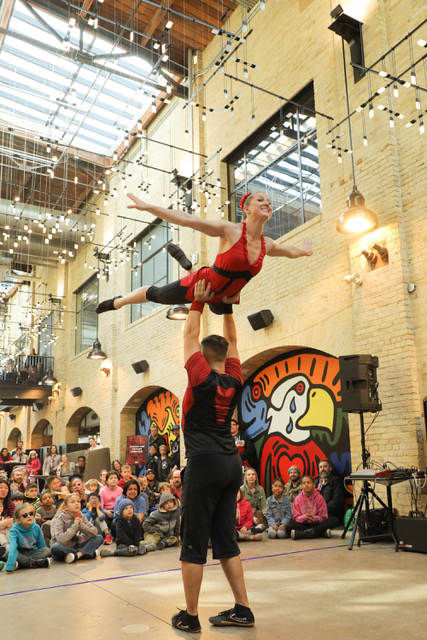 Street Circus performing at The Forks